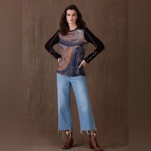 Tops NWT DOUBLE D RANCH Top, Garcia Rose Saddle